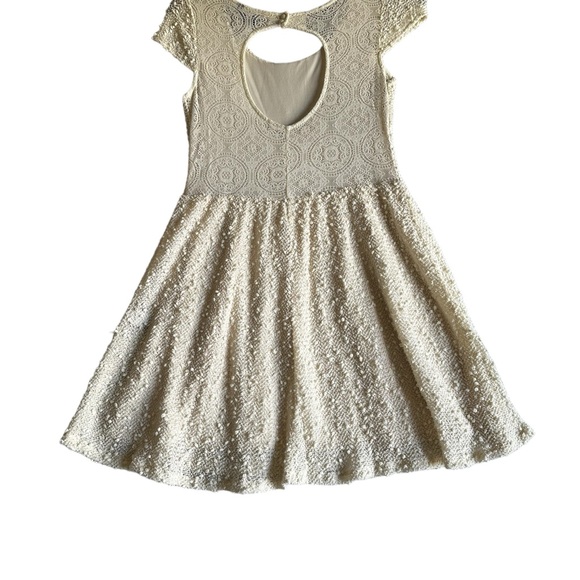 JESSICA SIMPSON WOMANS ANTIQUE WHITE SLIP KNEE LENGTH DRESS SZ LARGE - Picture 4 of 16